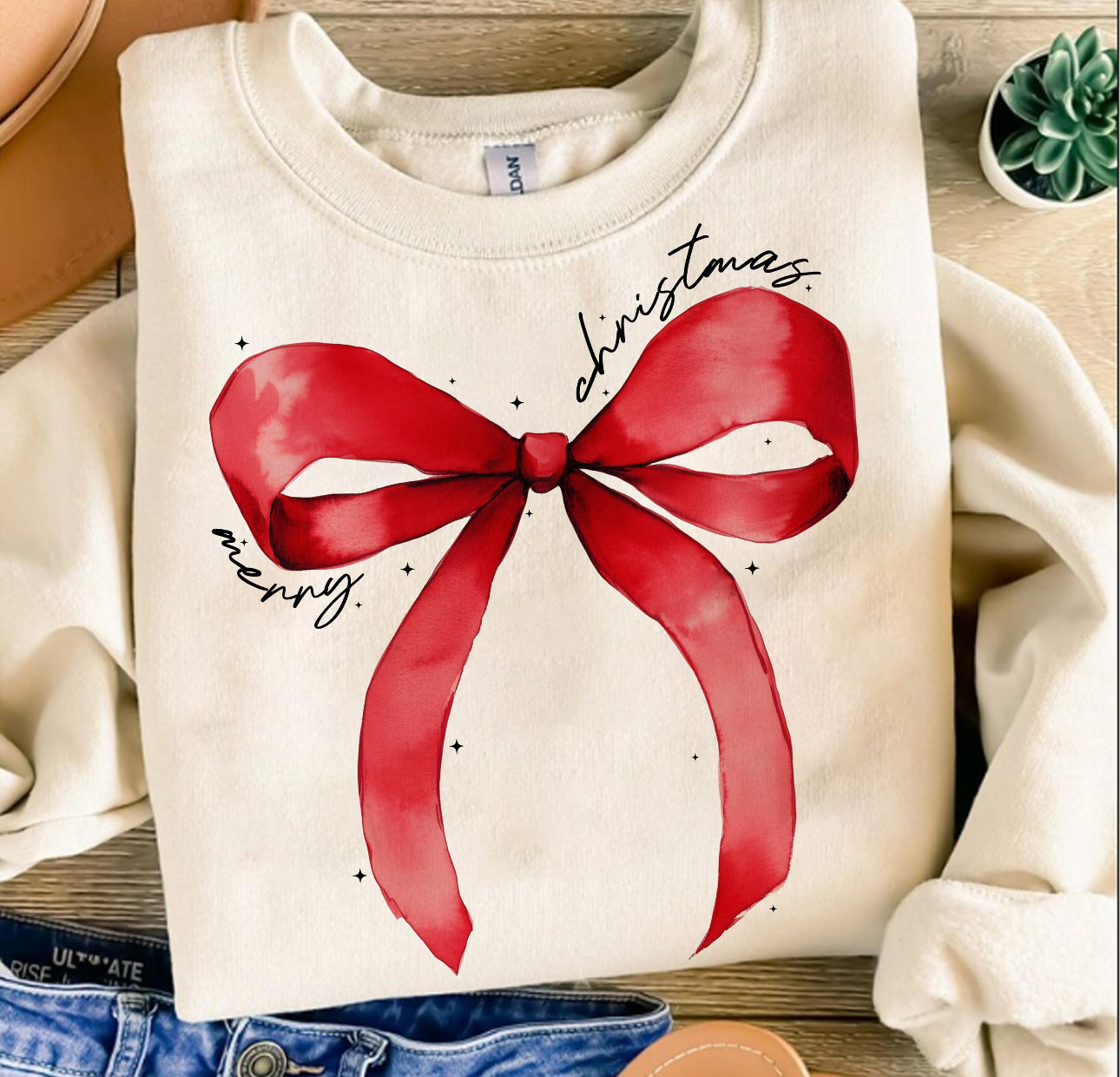 Merry Christmas Bow Sweater