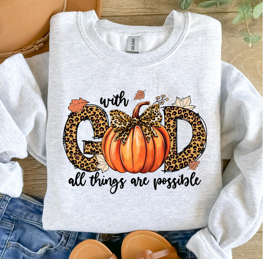 With God All Things Are Possible Fall Sweater